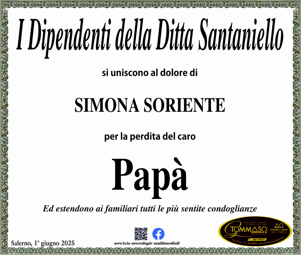 SORIENTE RAFFAELE DIPENDENTI DITTA SANTANIELLO